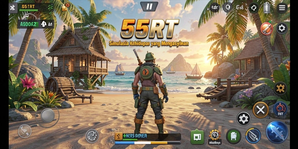 Tangkapan layar 55RT yang menunjukkan pengalaman gameplay menarik di dunia simulasi.