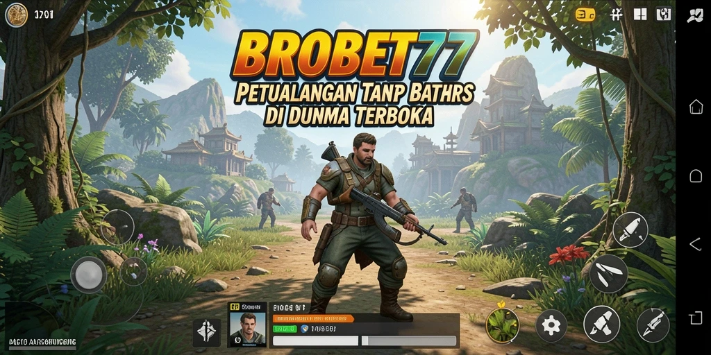 Tampilan gameplay epik dari BROBET77 di dunia terbuka.