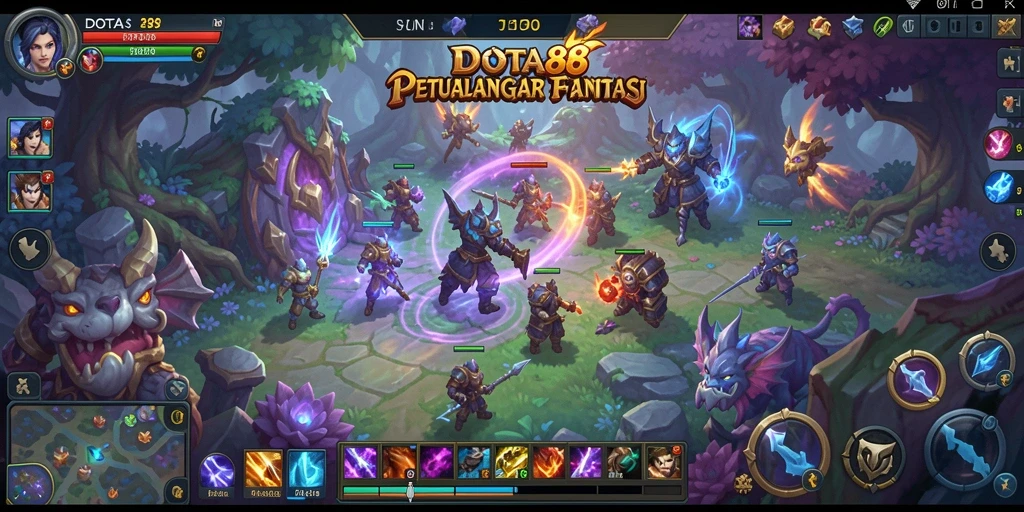 Tampilan gameplay menakjubkan DOTA88 saat menjelajahi dunia fantasi.