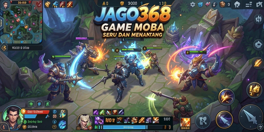 Gameplay seru JAGO368 dalam pertarungan MOBA.