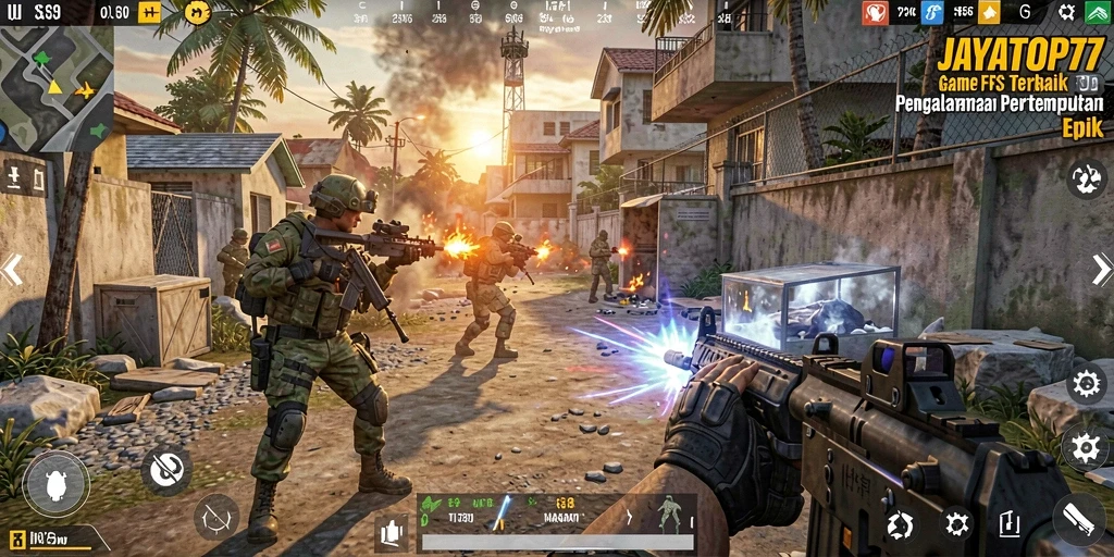 Tangkapan layar menampilkan aksi seru dari gameplay JAYATOP77 dalam mode FPS.
