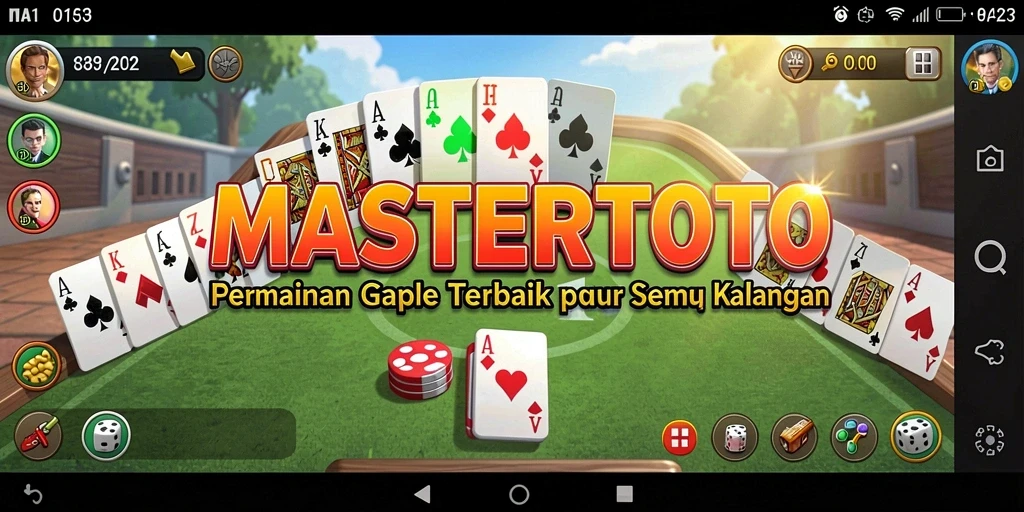 Tampilan screenshot gameplay Gaple MASTERTOTO yang menarik.