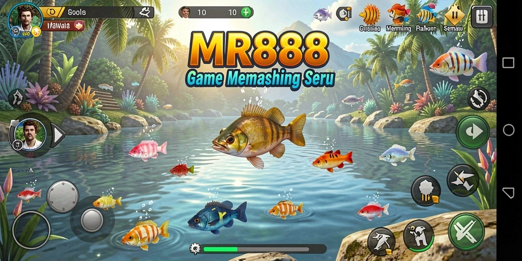 Tampilan gameplay memancing yang menarik di MR888.