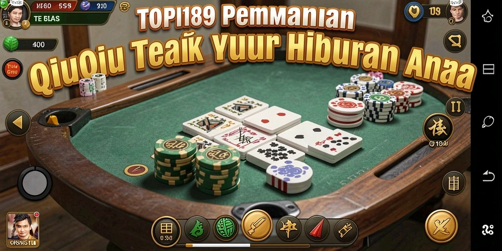 Tampilan seru gameplay QiuQiu di TOPI189.