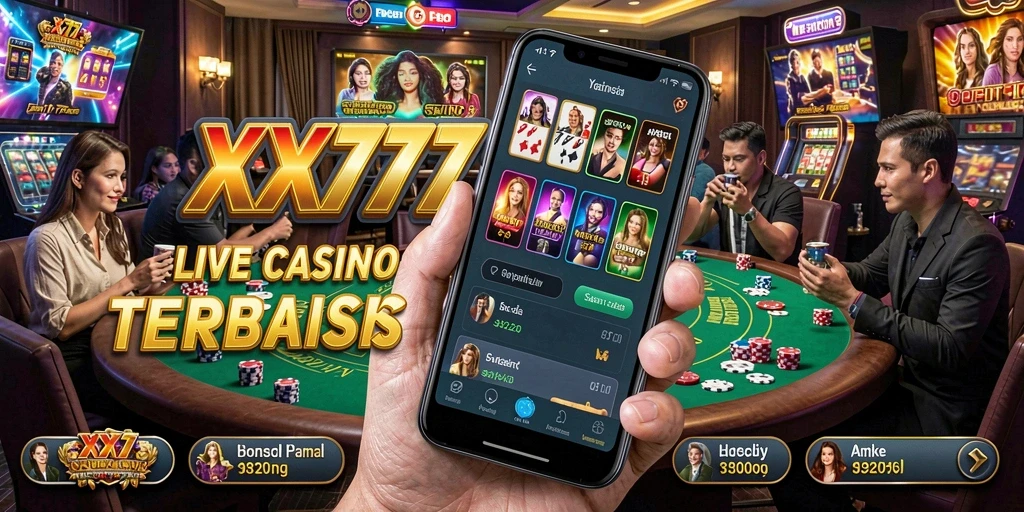 Tampilan gameplay Live Casino XXX777 yang mendebarkan dan interaktif.