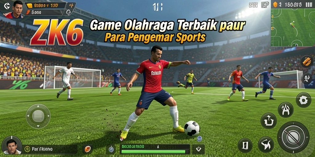 Tampilan gameplay seru di ZK6 dengan aksi olahraga yang mendebarkan.